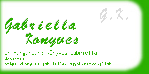 gabriella konyves business card